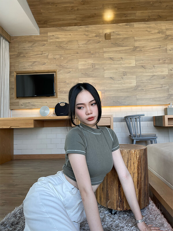 ERI ÁO CROPTOP BASIC THUN GÂN