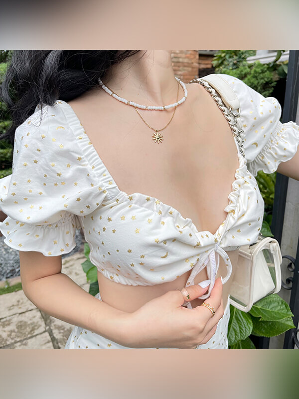 ISSABEE SET ÁO CROPTOP + CHÂN VÁY